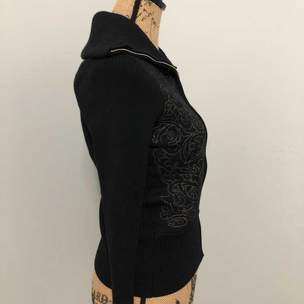 SOLD {WHBM} New Quilted Shimmer Sweater Jacket - Picture 5 of 8